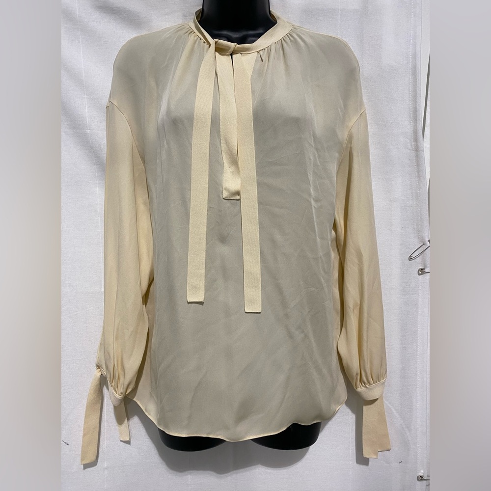 Vince Cream Silk Blouse